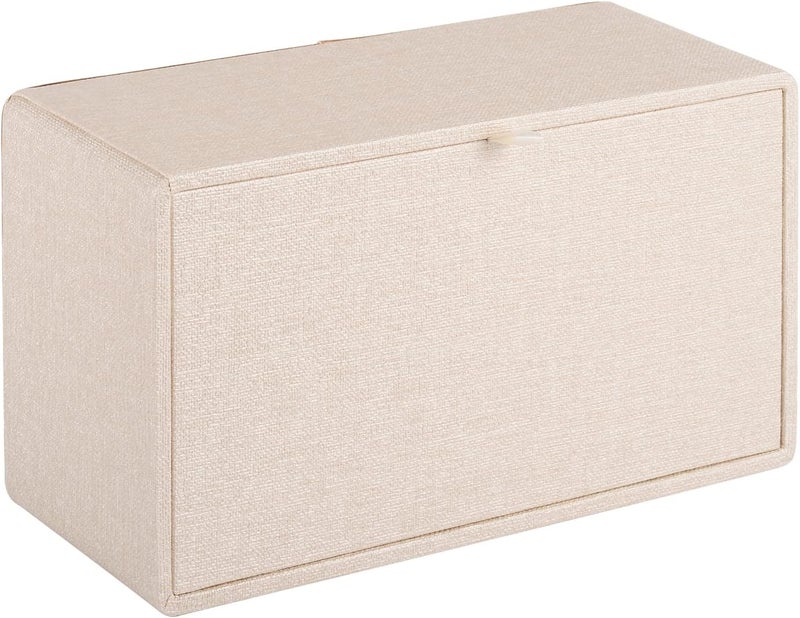 RHCSZ Fashion Leather Tissue Box Holder,Rectangular Tissue Box Cover for Bathroom Dresser Night Stand,Napkin Box Drawer Paper Dispenser,Home Office car Tissue Holder with Magnetic Bottom (Beige) - Image 3