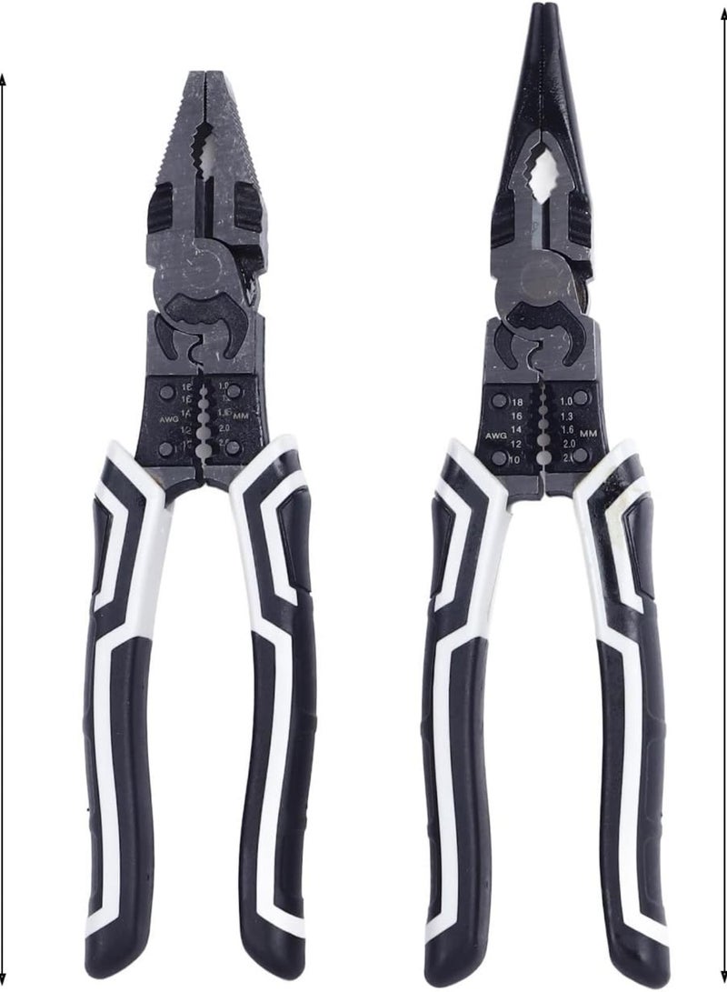 GGOOT 9in Wire Cutter Needle Nose Pliers Set Multifunctional Steel Wire Pliers Labor Saving CRV Steel Pliers Universal Hardware Tool for Crafting Electrician Home Repair - Image 5