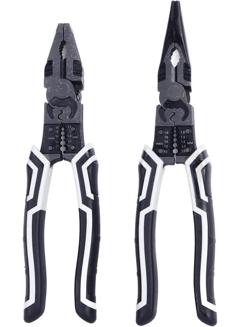 GGOOT 9in Wire Cutter Needle Nose Pliers Set Multifunctional Steel Wire Pliers Labor Saving CRV Steel Pliers Universal Hardware Tool for Crafting Electrician Home Repair - Image 1