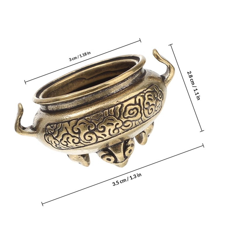Handmade Brass Incense Burner Holder For Home Aromatherapy Office Tea Ceremony Decor - Image 3