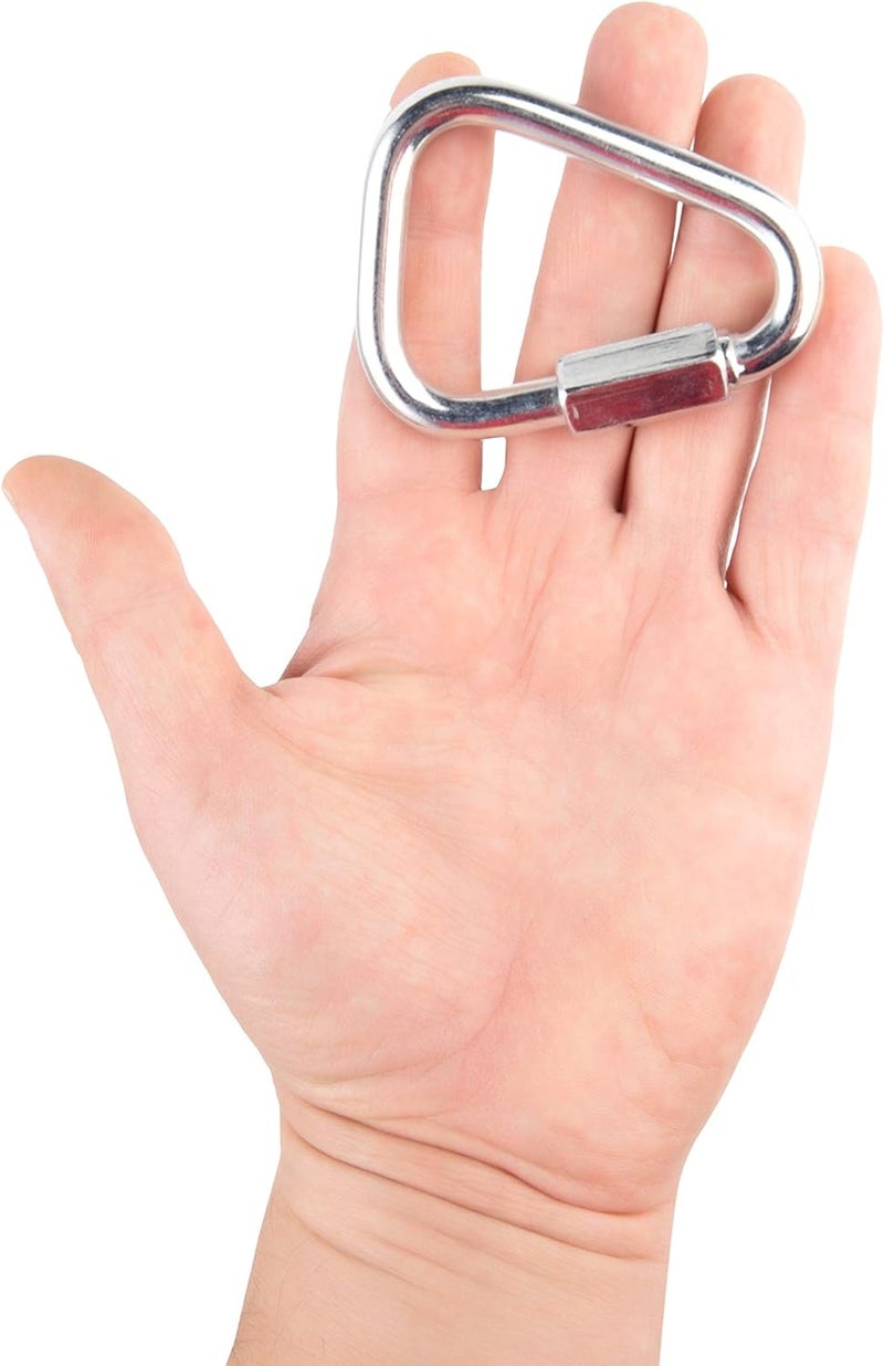 Cateam Set of 5 Carabiners for Ninja Slackline. Triangle Shaped Quick Links for Ninja Slackline. Large 5/16" (M8/80mm) - Image 5