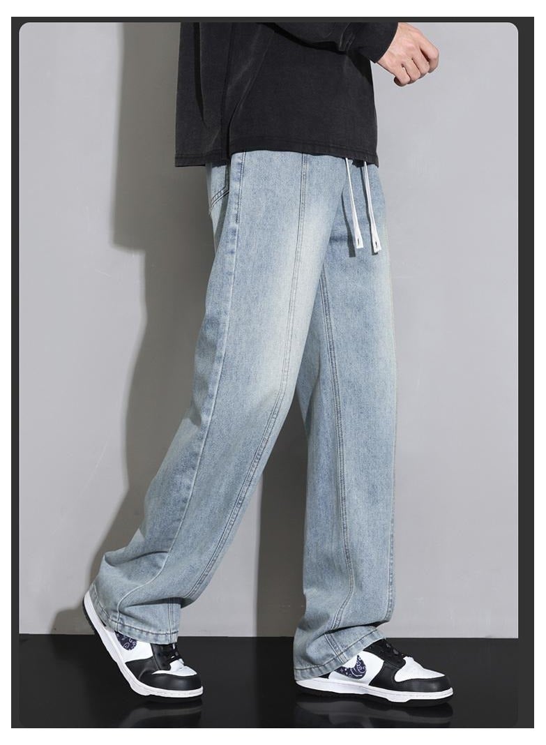 Fashionable Men's Loose Straight Leg Jeans, Wide Leg Casual Pants  - Image 2
