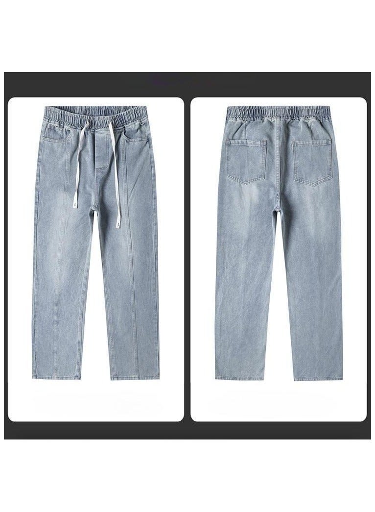 Fashionable Men's Loose Straight Leg Jeans, Wide Leg Casual Pants  - Image 4