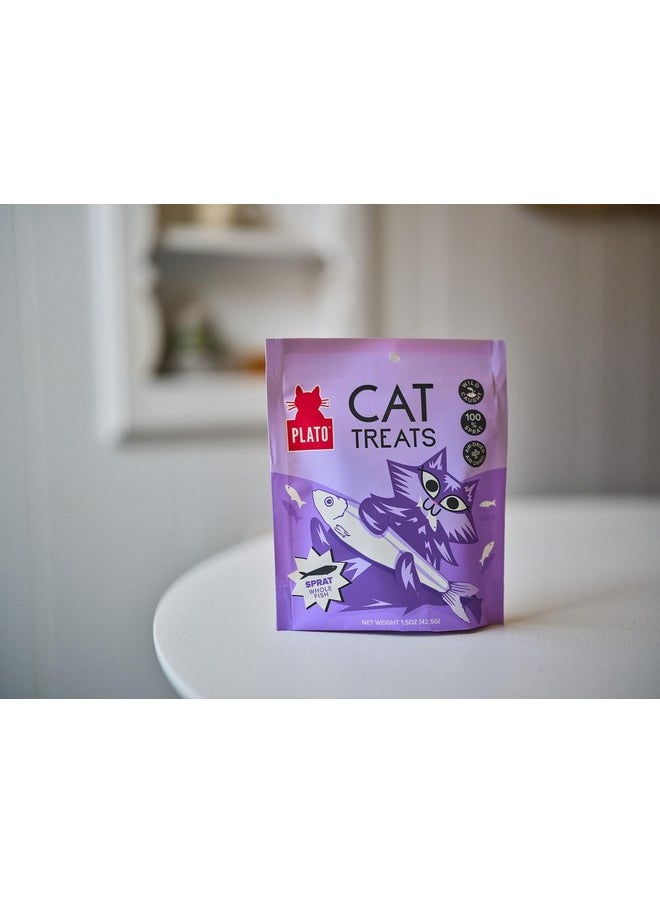 بلاتو مكافآت القطط المجففة بالهواء من PLATO Pet Treats، سمك البلطيق، خالي من الحبوب، طبيعي بالكامل، 1.5 أونصة  - Image 2