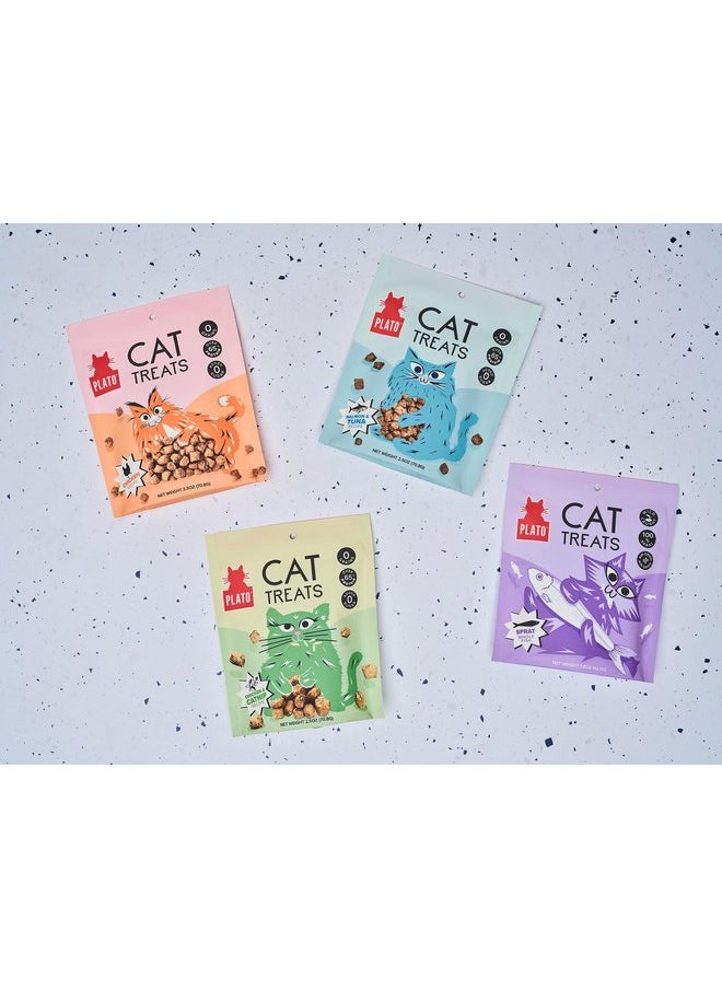 بلاتو مكافآت القطط المجففة بالهواء من PLATO Pet Treats، سمك البلطيق، خالي من الحبوب، طبيعي بالكامل، 1.5 أونصة  - Image 1