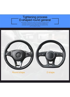 HY Bling Soft Leather Steering Wheel Cover, Colorful Rhinestones Auto Elastic Steering Wheel Protector, Sparkly Crystal Diamond for Women Girls, Car Accessories for Most Cars (Black)  - Image 3