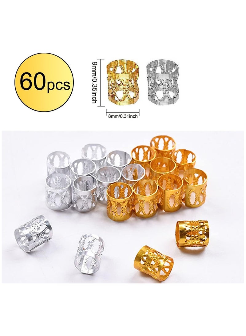 KASTWAVE 60 Pcs Dreadlocks Beads Adjustable Aluminum Metal Cuffs Per Pack Braids And Bead Braids Braids Braided Hair Accessories - Image 5