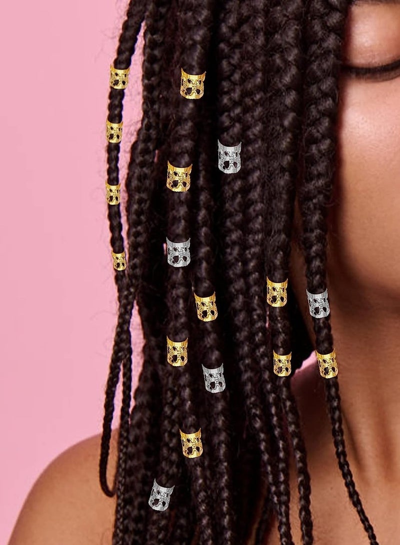KASTWAVE 60 Pcs Dreadlocks Beads Adjustable Aluminum Metal Cuffs Per Pack Braids And Bead Braids Braids Braided Hair Accessories - Image 3