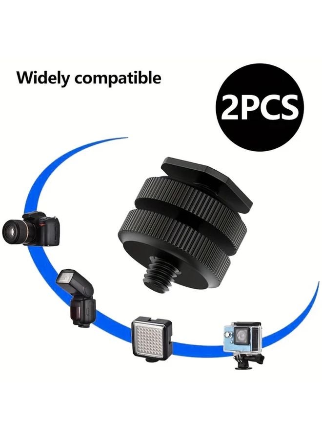 Black Aluminum Alloy Hot Shoe Mount Holder for DSLR Action Cameras 1 4 Adapter - Image 4