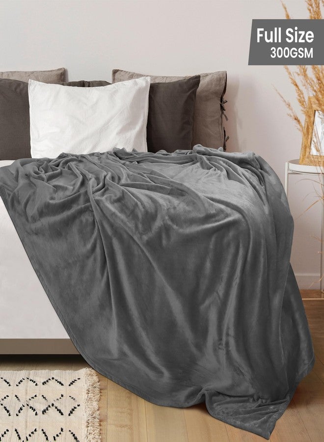 Utopia Bedding Fleece Blanket Full Size Grey 300GSM Luxury Fuzzy Soft Anti-Static Microfiber Bed Blanket (90x84 Inch) - Image 2