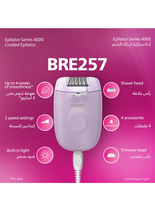 Philips Epilator Series 4000 Corded Epilator purple - Image 2