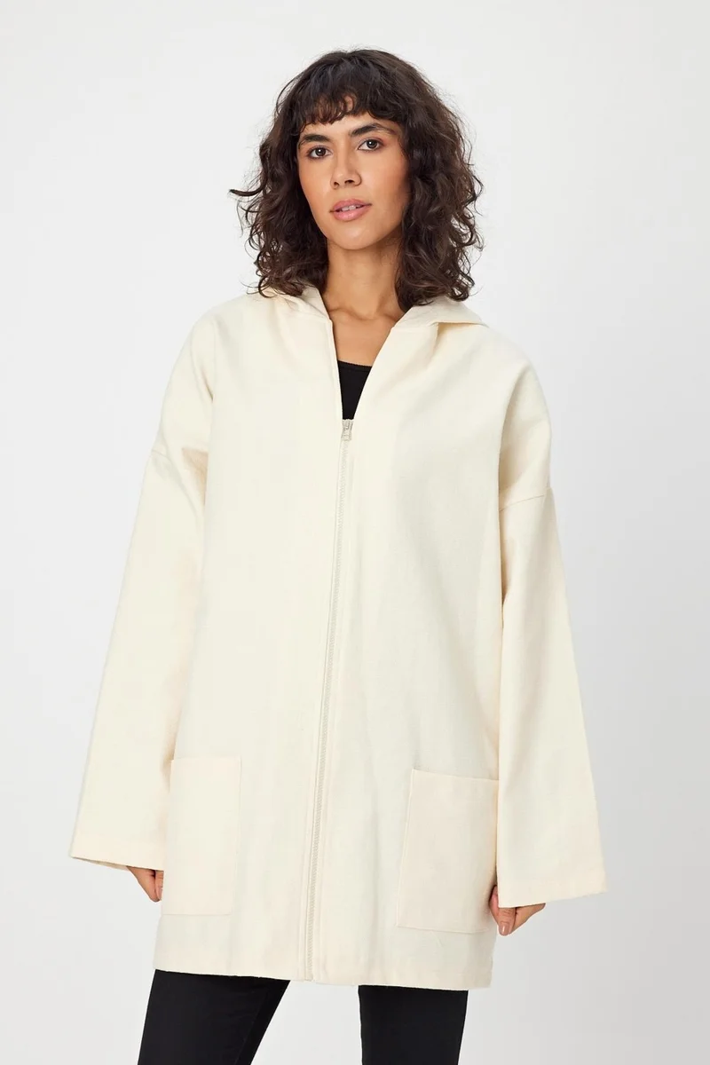 الكسندر جاردي Alexandergardi Hooded Zippered Oversize Jacket (UNX-0074)