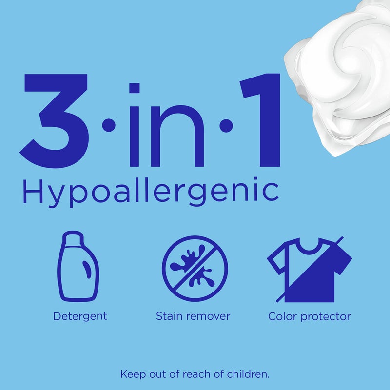 Tide Pods Liquid Detergent Pacs, Free & Gentle, 42 Count (Pack of 4) (Packaging May Vary) - Image 5