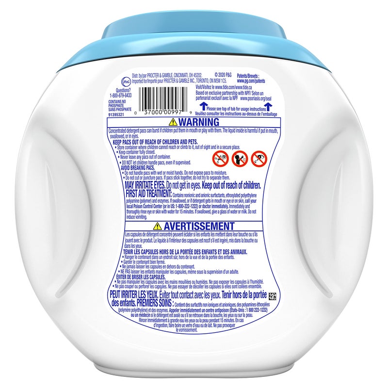 Tide Pods Liquid Detergent Pacs, Free & Gentle, 42 Count (Pack of 4) (Packaging May Vary) - Image 3