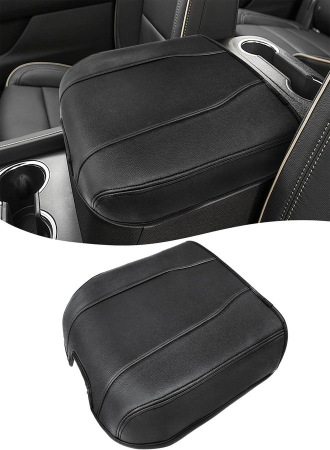 Eaglecover Center Console Armrest Cover for Chevy Silverado & GMC Sierra 2019-2025, Yukon & Tahoe & Suburban 2021-2025, Bucket Seat, Vinyl Leather Trim, Scratchproof, Black - Image 1