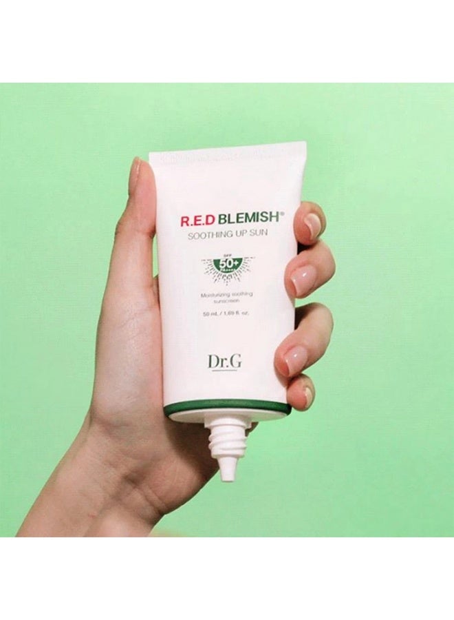 دكتور جي R.E.D Blemish تهدئة الشمس، SPF 50+ PA+++ مرطبة تهدئة واقي الشمس، 50 مل - Image 3
