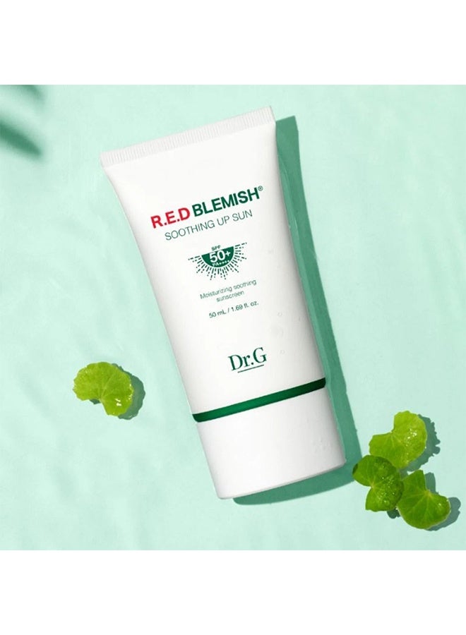 دكتور جي R.E.D Blemish تهدئة الشمس، SPF 50+ PA+++ مرطبة تهدئة واقي الشمس، 50 مل - Image 2