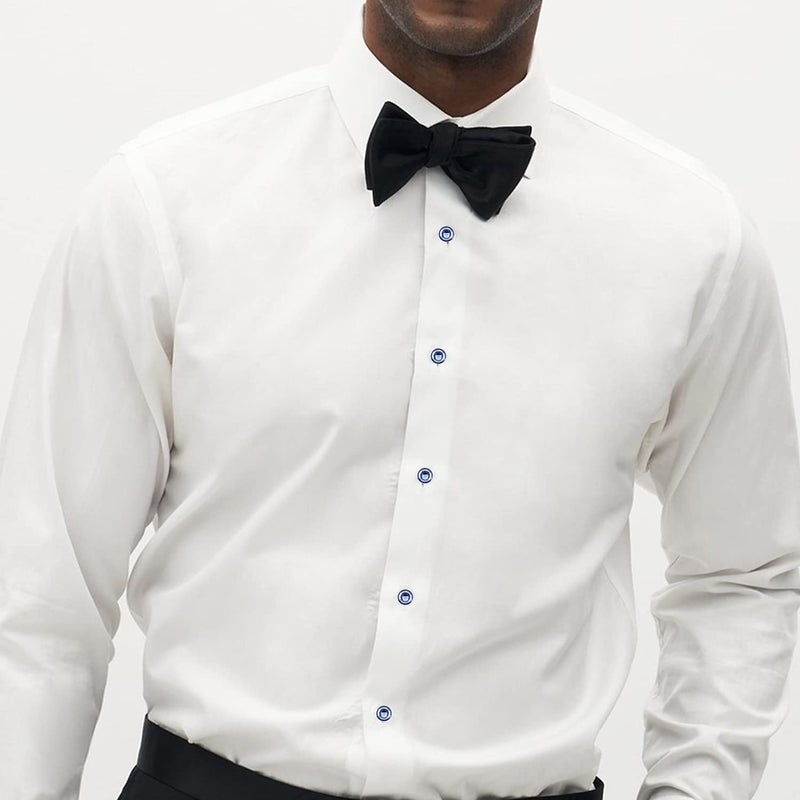 HAWSON Crystal Cufflinks and Studs Sets for Men's Tuxedo Shirts with Gift Box - One Pair Cufflinks with 6 pcs Studs - Blue - Image 5