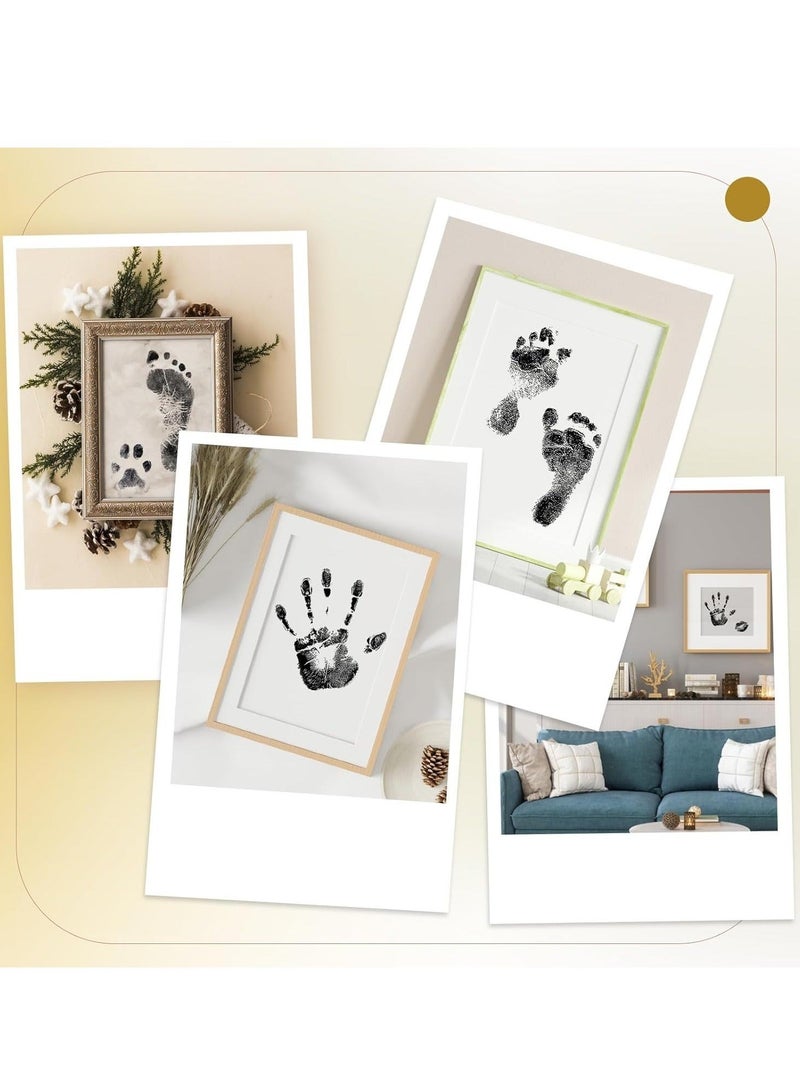 Captaintech Inkless Hand and Footprint Kit - Ink Pad for Baby Hand and Footprints - 2Pcs Clean Touch Ink Pads with 6 Imprint Cards, Doesn’t Touch Skin, Inkless Print Kit Safe Non-Toxic for Newborn Baby, Family - Image 3