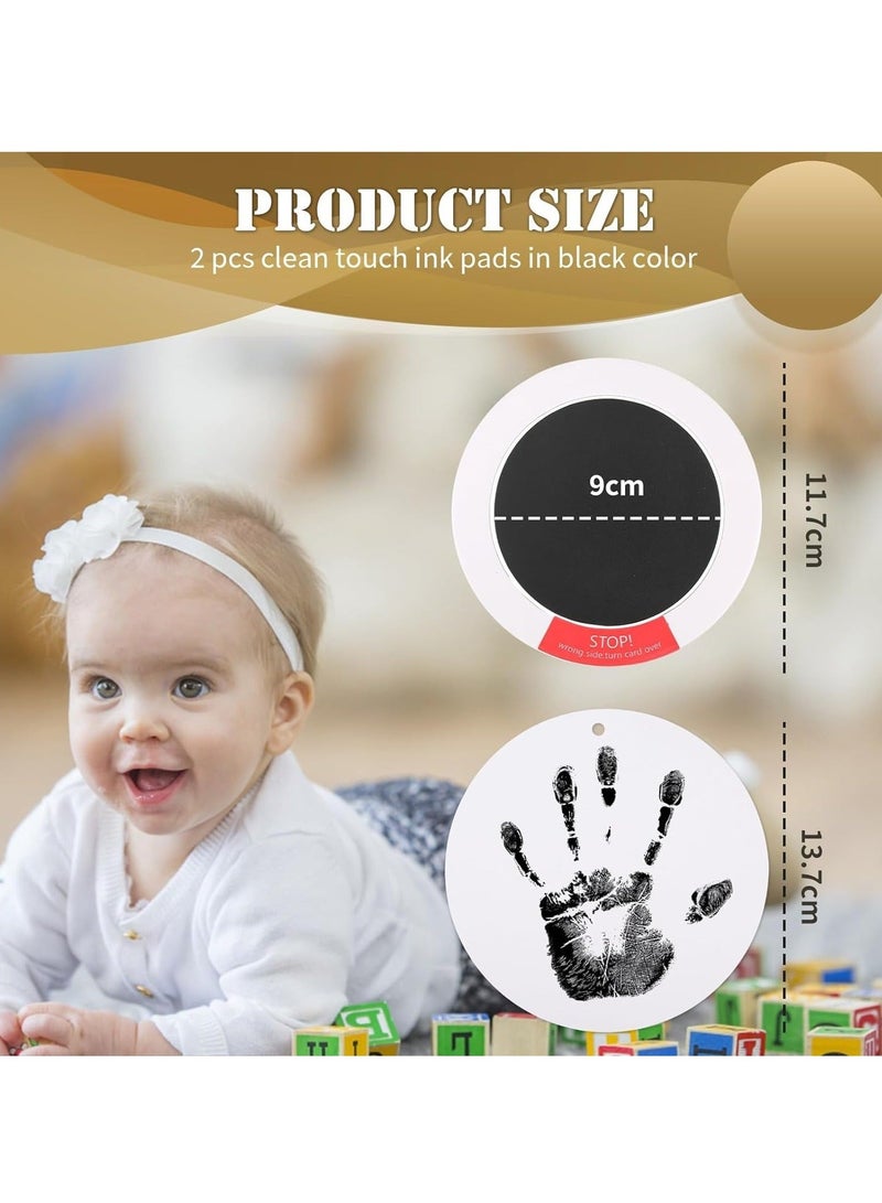 Captaintech Inkless Hand and Footprint Kit - Ink Pad for Baby Hand and Footprints - 2Pcs Clean Touch Ink Pads with 6 Imprint Cards, Doesn’t Touch Skin, Inkless Print Kit Safe Non-Toxic for Newborn Baby, Family - Image 5