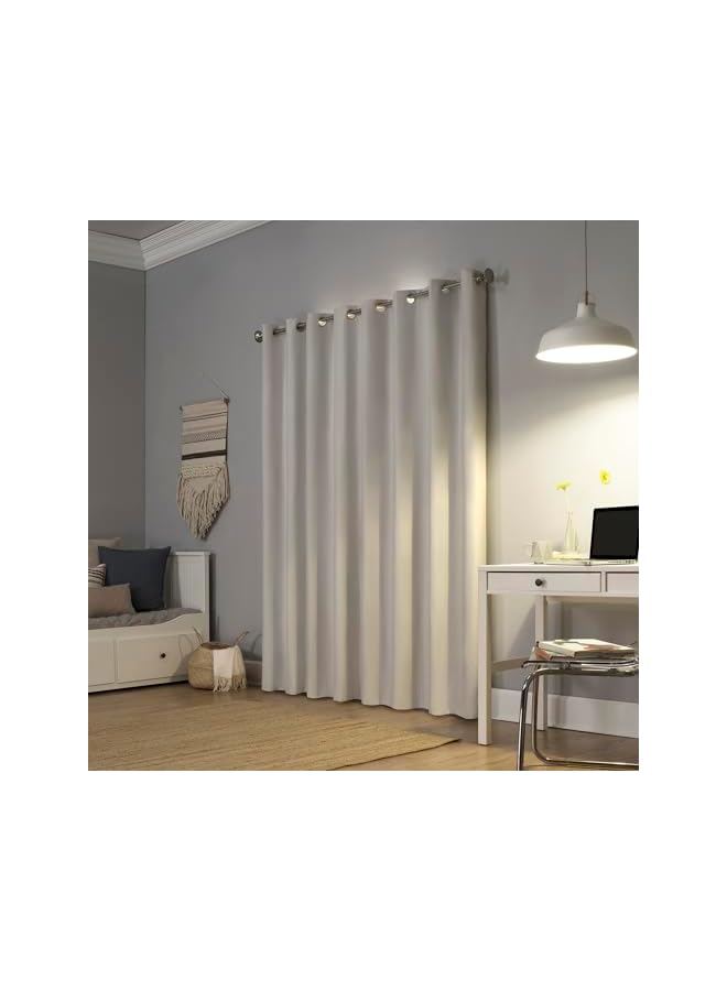 Green Tiger Columbia Thermal Insulated 100% Blackout Grommet Curtain Single Panel, 50" x 84", White - Image 2