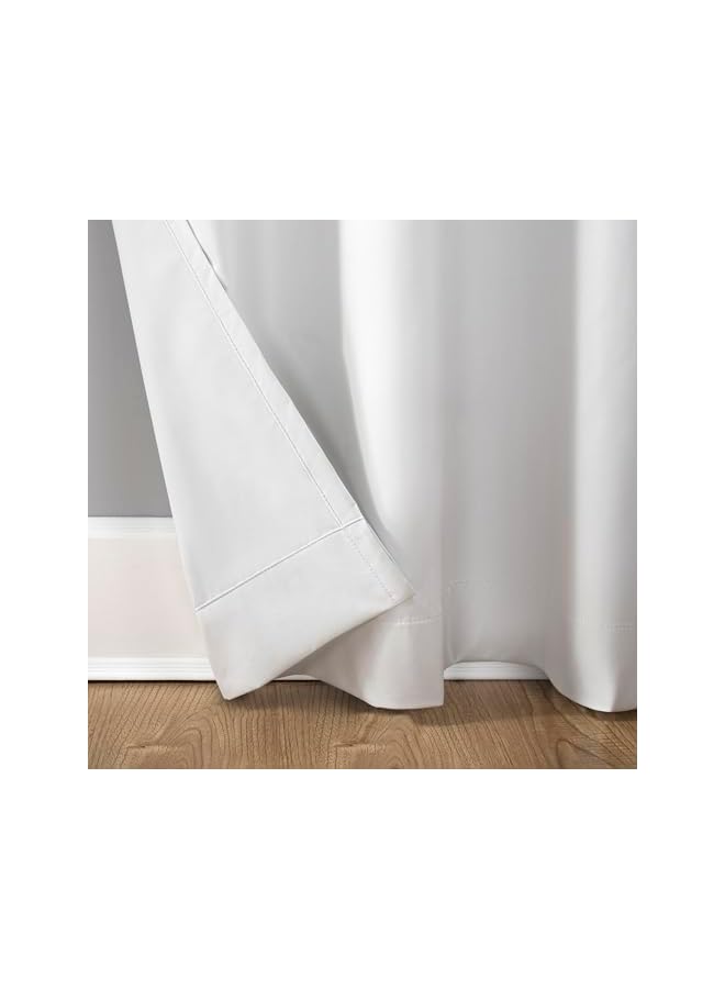 Green Tiger Columbia Thermal Insulated 100% Blackout Grommet Curtain Single Panel, 50" x 84", White - Image 5