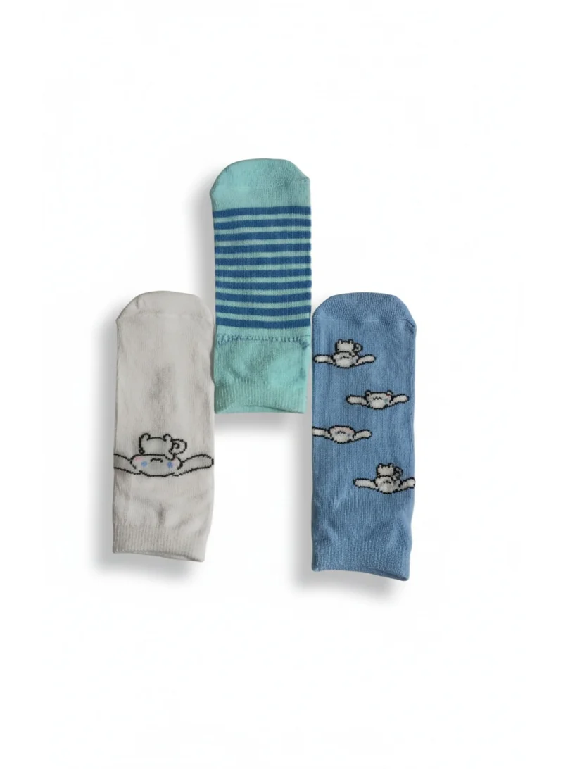 Cinnamoroll 3 PAIRS | CINNAMOROLL ANKLET SOCKS 78% COTTON| 18% POLYESTER | 4% ELASTANE