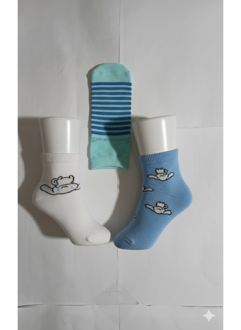 Cinnamoroll 3 PAIRS | CINNAMOROLL ANKLET SOCKS 78% COTTON| 18% POLYESTER | 4% ELASTANE - Image 1