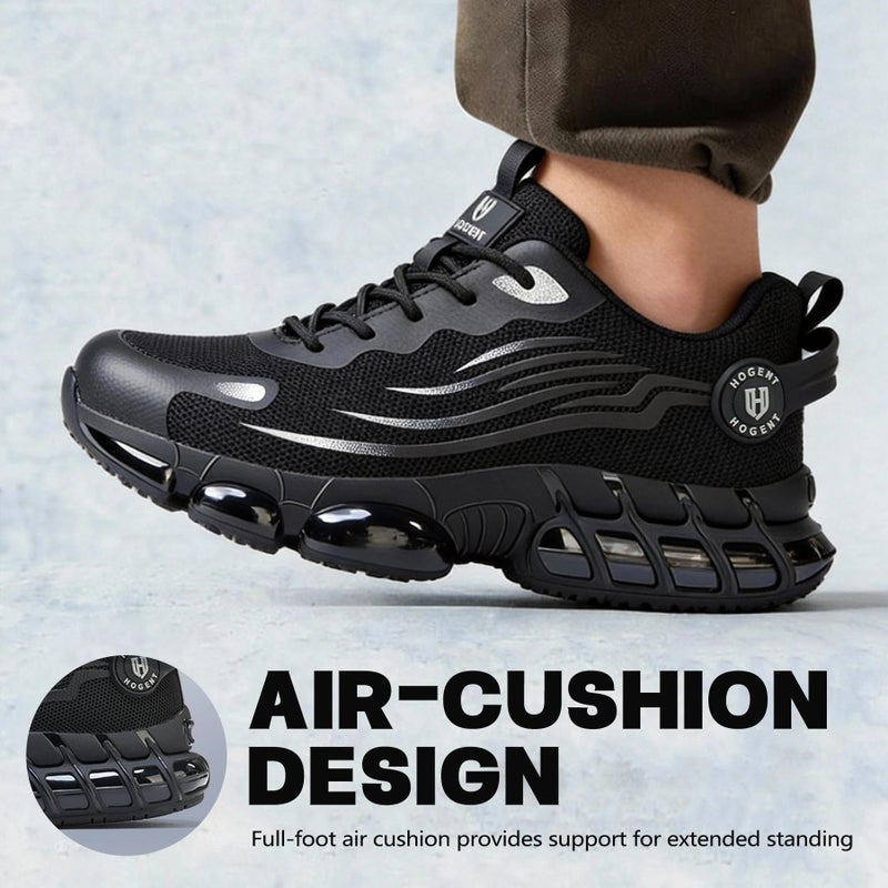 Hogent Steel Toe Shoes for Men Women Comfortable Lightweight Work Shoes Men Puncture Proof Air Cushioned Composite Toe Sneakers for Industrial Construction - Image 5