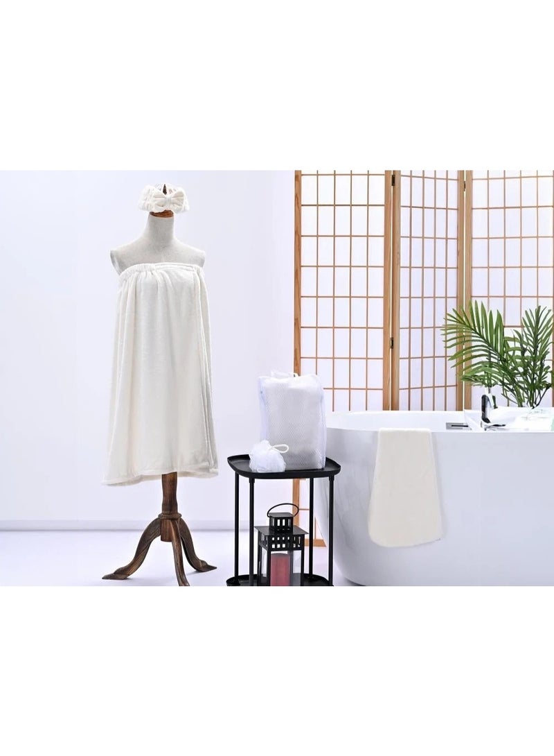 Women's Microfiber Bathrobe Set, 5 Pieces