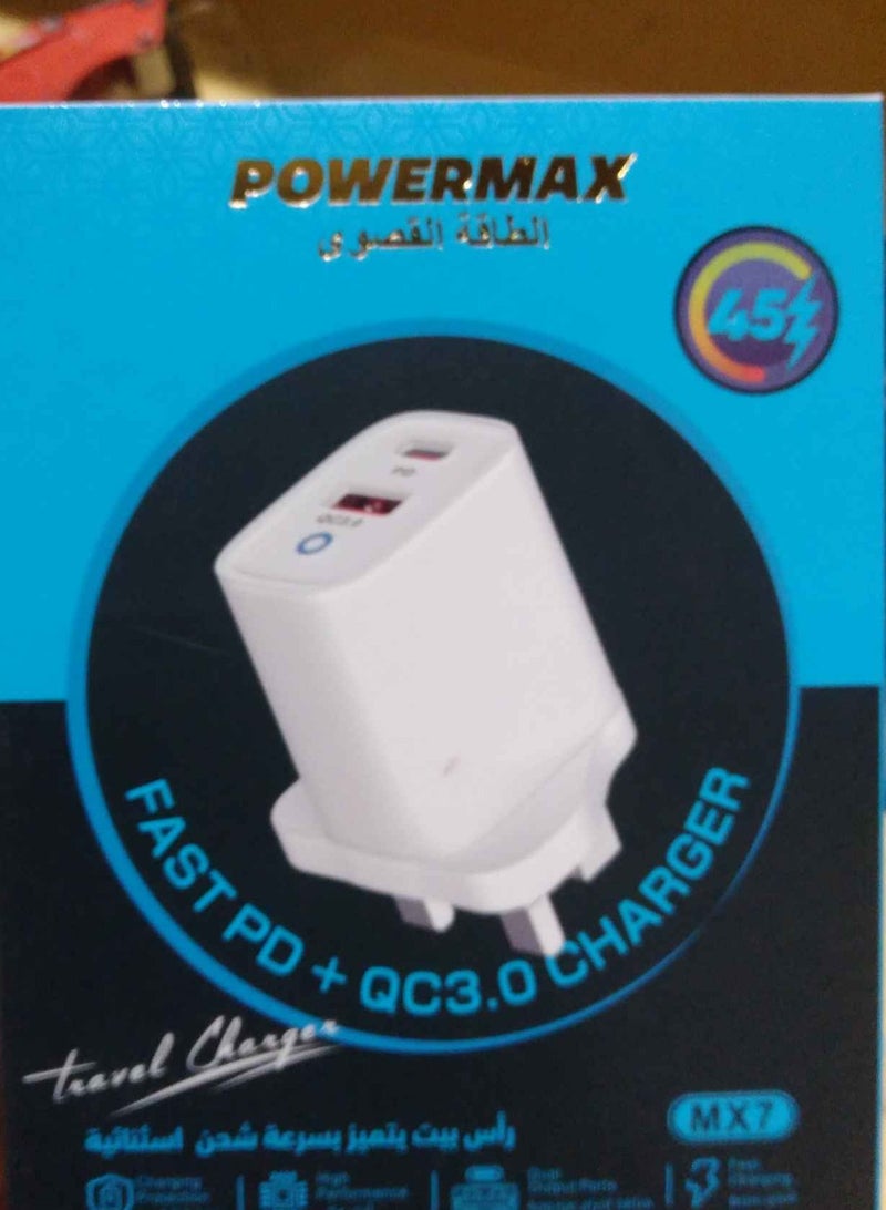 PowerMax Power Max Fast Charger 3.0 45 Watts