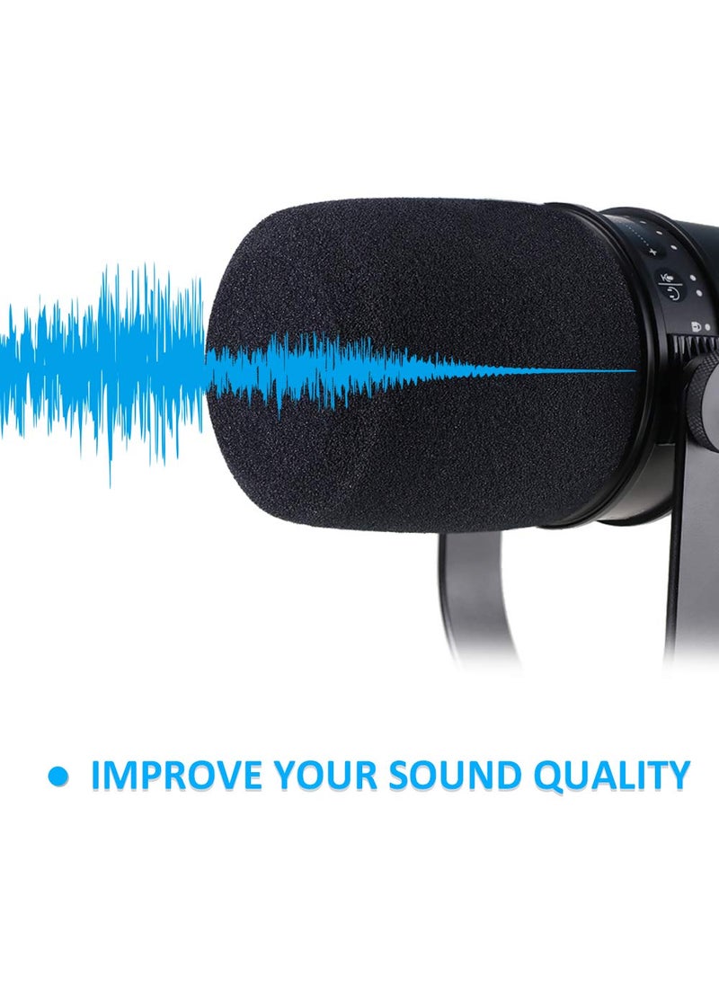 SUNMON SUNMON Shure MV7 Pop Filter Foam Cover - Professional Mic Windscreen Wind Cover Compatible with Shure MV7 Podcast Microphone to Minimise Plosives  - Image 4