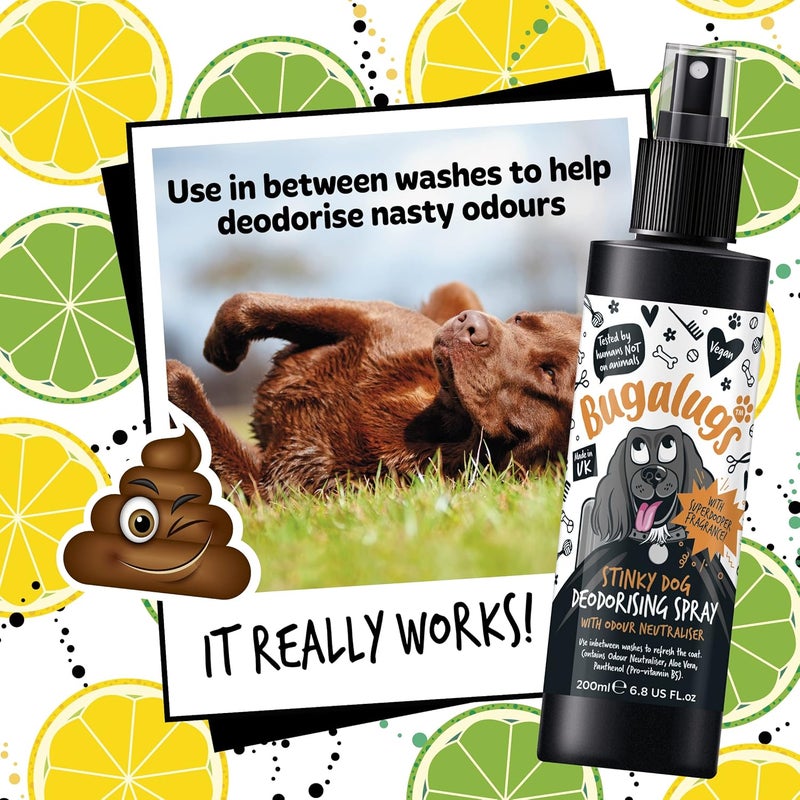 Bugalugs Dog Deodorizing Spray With Odour Neutraliser - 200ML - Image 3