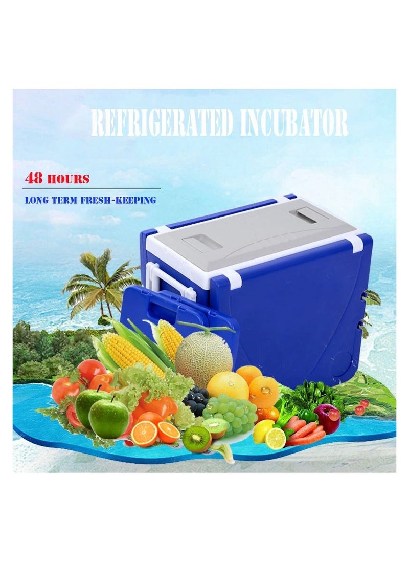 Crony - 28L two-chair plastic incubator with desk and chair Multi-function picnic table with cooling incubator | Blue - Image 1