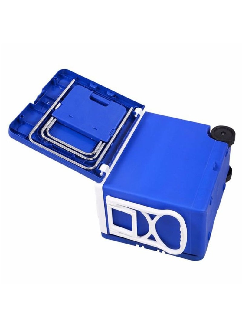 Crony - 28L two-chair plastic incubator with desk and chair Multi-function picnic table with cooling incubator | Blue - Image 1