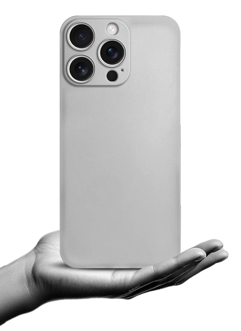 CATANES (for iPhone 15 Pro Max) Case Cover Air Skin Series Back Cover Sturdy Durable Thin Case Drop Protection Cover - Transparent Natural Titanium  - Image 4