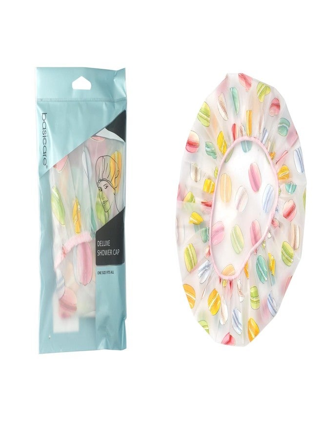 Basicare Printed Elegance: Cool printed Shower Cap Duo (Pack of 2),Stylish Design Water-Resistant Elegance Secure and Comfortable Fit, Durable and Reusable shower bath cap (Pack of 2) - Image 1