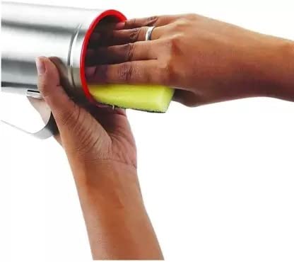 VISAXMI 1000ml Stainless Steel Oil Dispenser (Set of 2) | Oil Container for Kitchen | Oil Dispenser with Handle | Steel Oil Bottle | Container for Oil & Vinegar | 9cm Diameter - Image 5