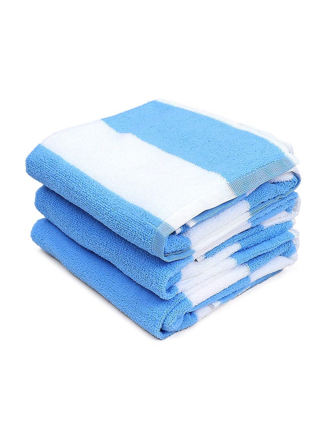 Status Contract Bath Towels |Coral Fleece Quick Dry Towel |Super Absorbent & Soft | Luxury Bath Towels with Hook Hair Towel for Men & Women |(Blue) (Set of 3), 350 TC, 60 X 120 Cm  - Image 4