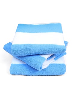Status Contract Bath Towels |Coral Fleece Quick Dry Towel |Super Absorbent & Soft | Luxury Bath Towels with Hook Hair Towel for Men & Women |(Blue) (Set of 3), 350 TC, 60 X 120 Cm  - Image 3