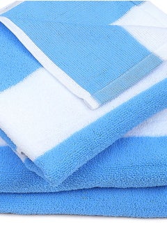 Status Contract Bath Towels |Coral Fleece Quick Dry Towel |Super Absorbent & Soft | Luxury Bath Towels with Hook Hair Towel for Men & Women |(Blue) (Set of 3), 350 TC, 60 X 120 Cm  - Image 5