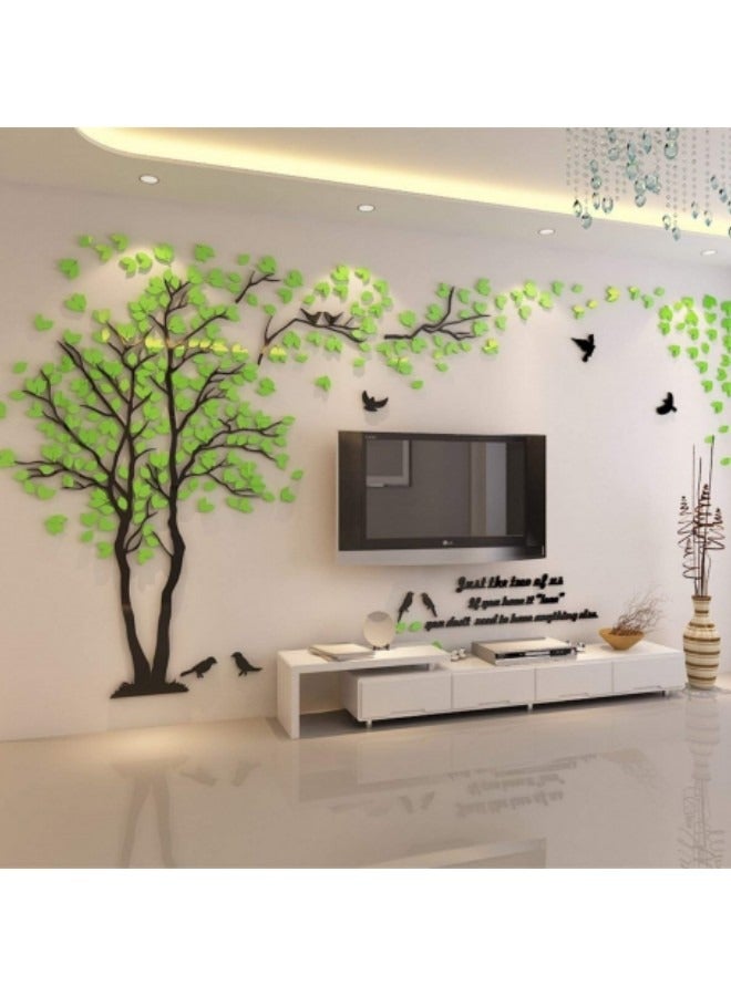 GGEROU Tree Wall Stickers,3D Couple Tree Wall Decals,DIY Tree and Birds Wall Decals,Acrylic Wall Décor Arts Wall Stickers, 170 * 300cm - Image 1