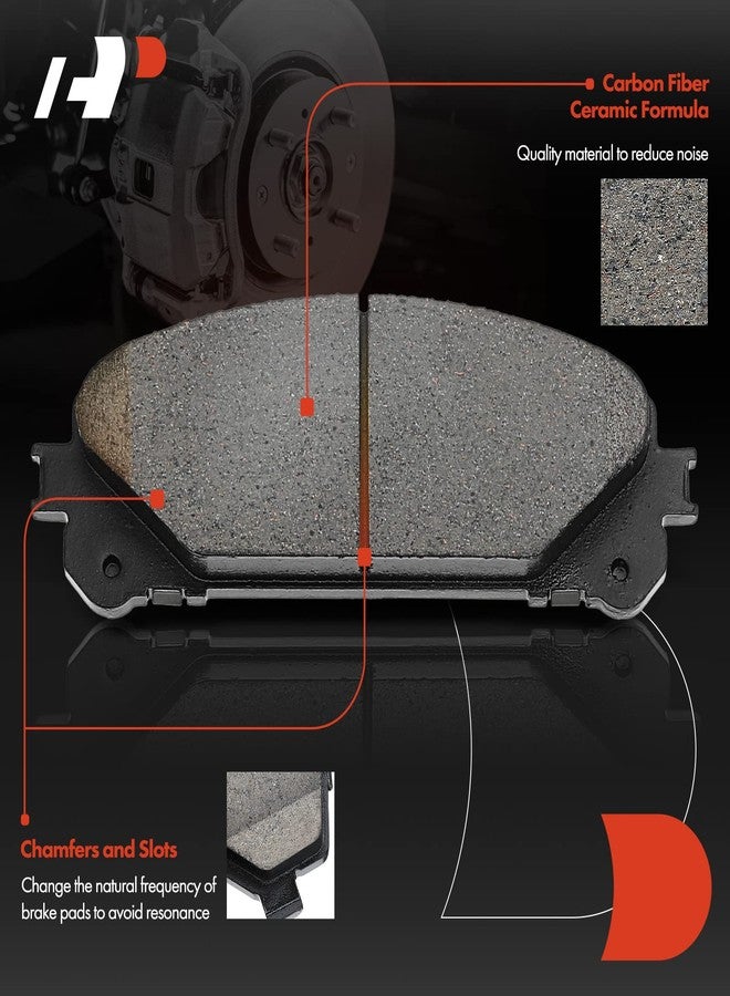 A-Premium Front Ceramic Disc Brake Pads Set Compatible with Select Toyota and Lexus Models - Avalon, Camry, Highlander, Sienna, NX200t, NX300, NX300h, RX350, RX350L, RX450h, RX450hL, with Hardware - Image 3