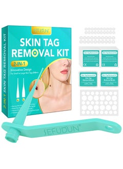 Sefudun 2 In 1 Skin Tag Removal Tool Kit Painless Easy-Using Device For Small To Large Sized Skin Tag On Face Neck And Body， Double Head Wart Removal Tool Skin Tag Removal Green  - Image 1