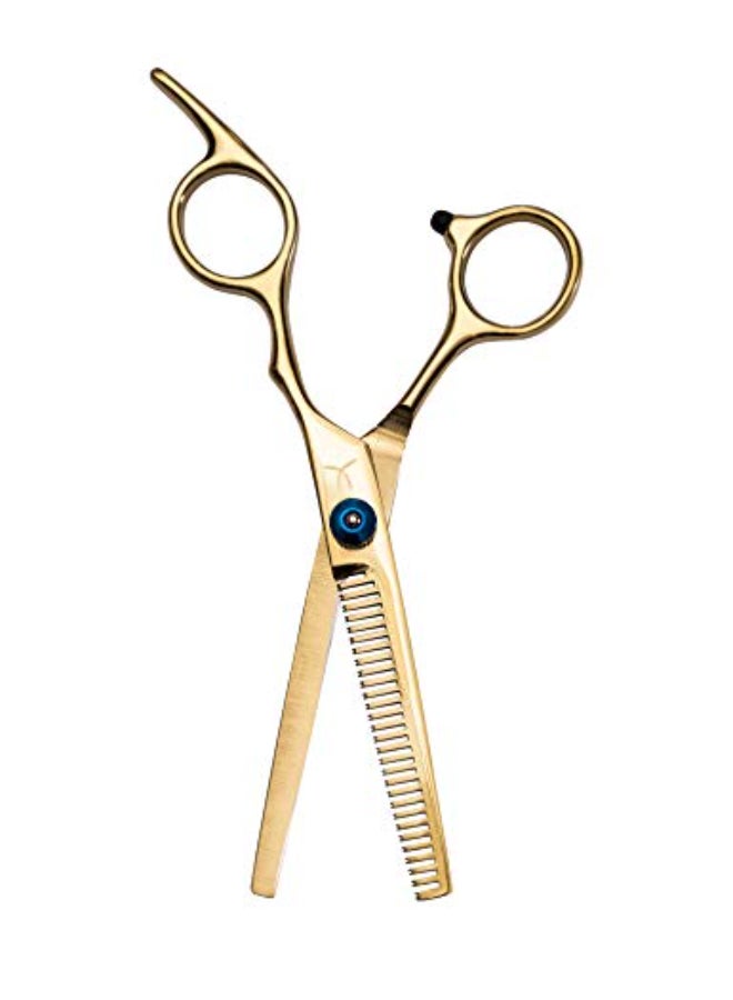 FARRAY Hair Cutting Scissors Thinning Shears65 Inch Professional Stainless Steel Barber Hair Scissorsfor Both Salon and Home Use Golden - Image 3