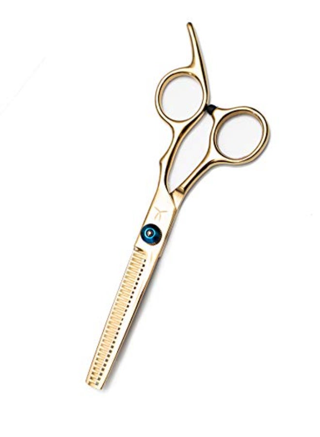 FARRAY Hair Cutting Scissors Thinning Shears65 Inch Professional Stainless Steel Barber Hair Scissorsfor Both Salon and Home Use Golden - Image 1