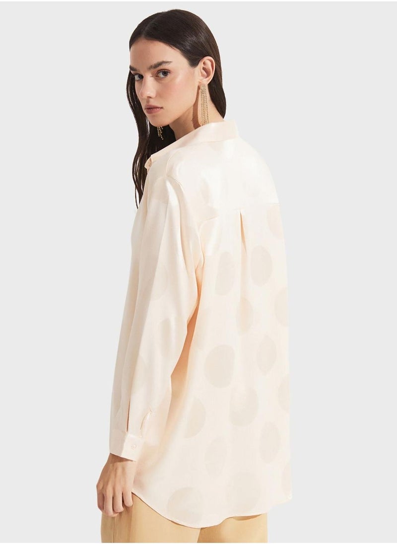 JUNE Patterened Button Down Shirt - Image 2