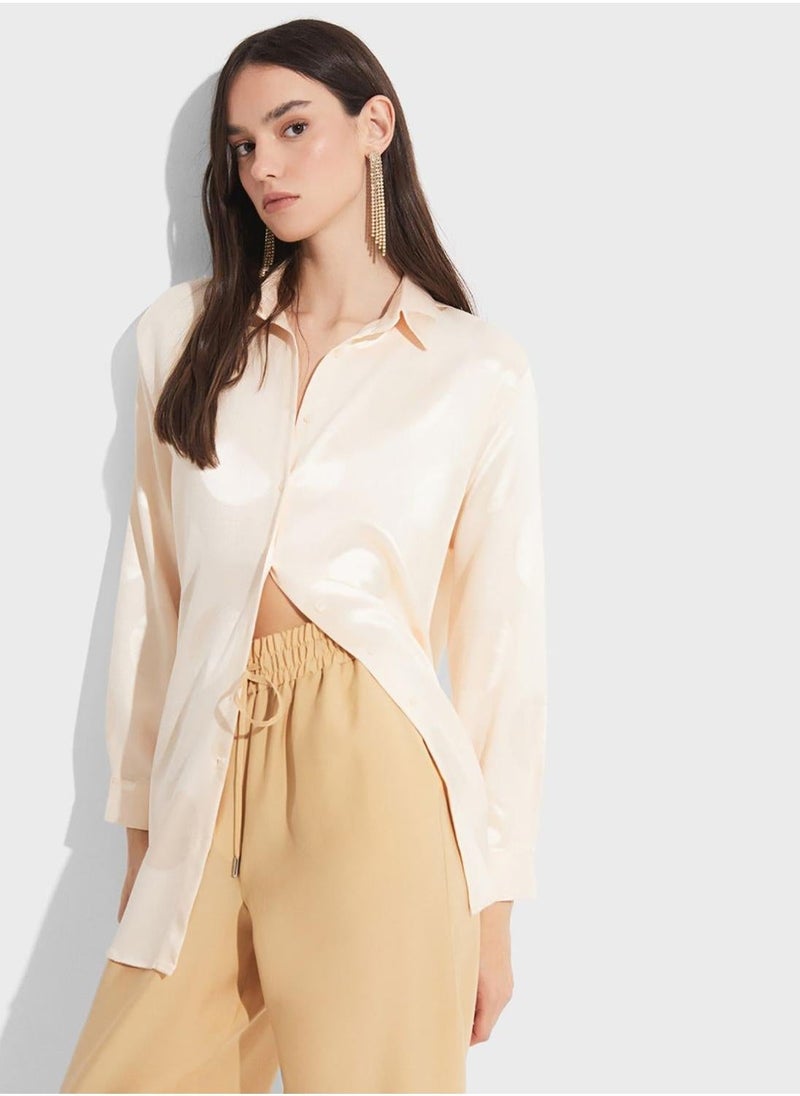 جون قميص بأزرار مزخرف - Image 1