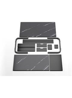 Harmony Home Harmony Home Luxury Square Coffee Table, 60x120x41 cm – Modern Black Marble & Gold Table for Living Room, Stylish Light Luxury Design  - Image 4