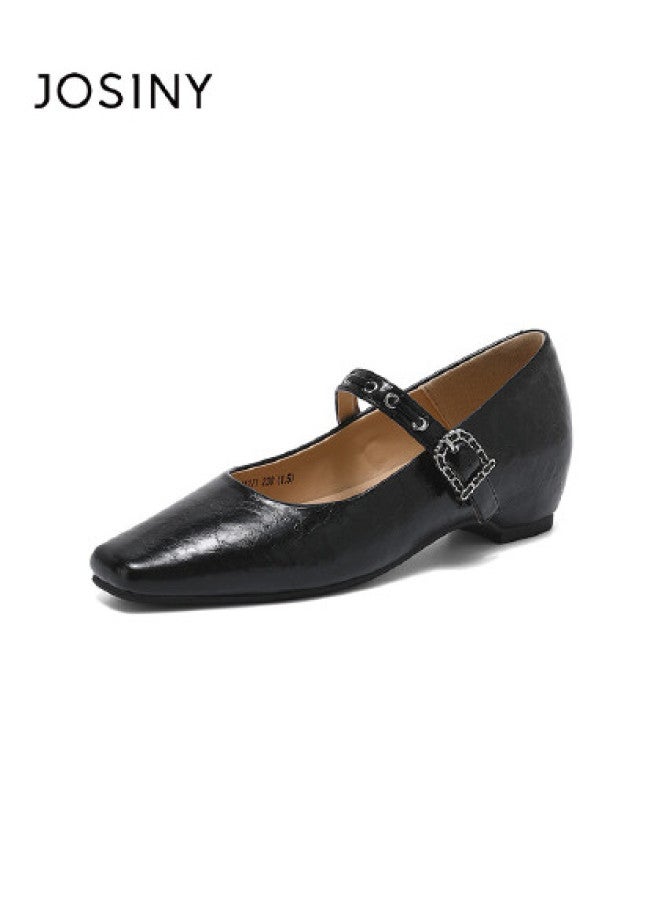 Josiny French-style Mary Jane Shoes For Women, 2026 Spring New Style, Pointed Toe, Versatile, Single-buckle Strap, Shallow Opening - Image 1